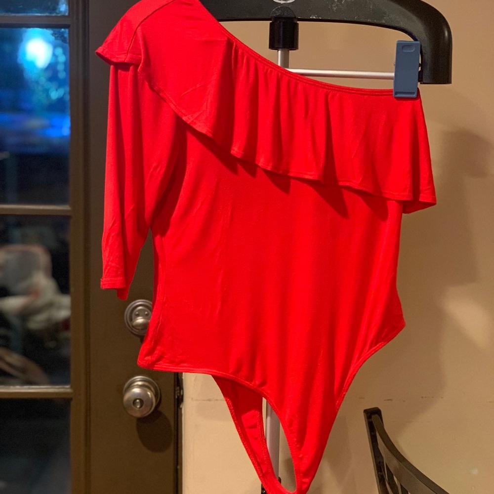 One sleeve bodysuit top